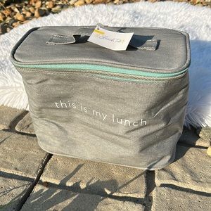 🩶5/$30 this is my lunch Gray Insulated Lunch Tote Lunchbox from Target NEW